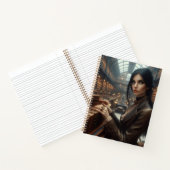 Steampunk  Victoriaans Lady Librarian Notitieboek (Binnen)