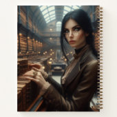 Steampunk  Victoriaans Lady Librarian Notitieboek (Achterkant)