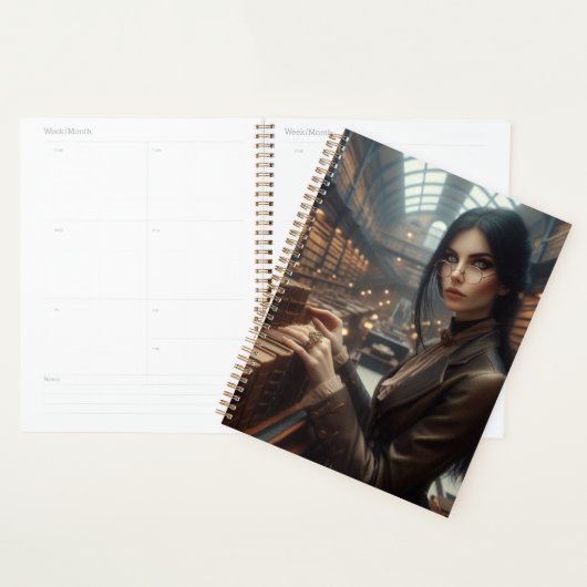 Steampunk  Victoriaans Lady Librarian Planner (Display)