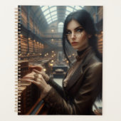 Steampunk  Victoriaans Lady Librarian Planner (Voorkant)