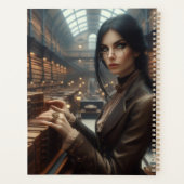 Steampunk  Victoriaans Lady Librarian Planner (Achterkant)