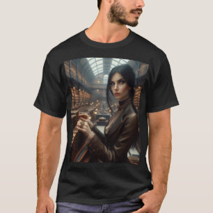 Steampunk  Victoriaans Lady Librarian T-shirt