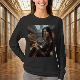 Steampunk  Victoriaans Lady Librarian T-shirt