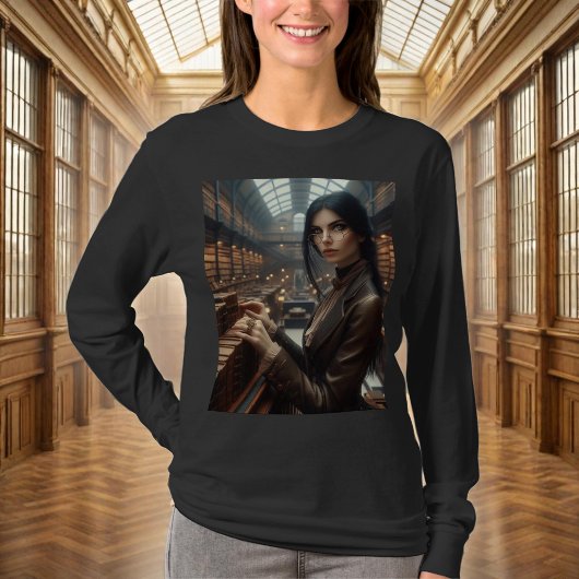 Steampunk  Victoriaans Lady Librarian T-shirt