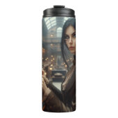 Steampunk  Victoriaans Lady Librarian Thermosbeker (Voorkant)