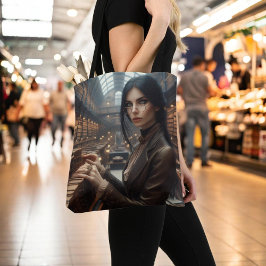 Steampunk  Victoriaans Lady Librarian Tote Bag