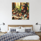 Steampunk  Victoriaans Lady Mad Hatter Canvas Afdruk (Insitu (Slaapkamer))