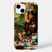 Steampunk Victoriaans Lady Mad Hatter Case-Mate iPhone Case (Achterkant)