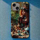 Steampunk Victoriaans Lady Mad Hatter Case-Mate iPhone Case