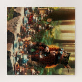 Steampunk Victoriaans Lady Mad Hatter Legpuzzel (Horizontaal)