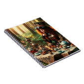 Steampunk  Victoriaans Lady Mad Hatter Notitieboek (Rechterzijde)