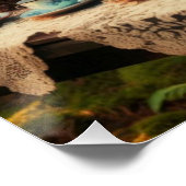 Steampunk  Victoriaans Lady Mad Hatter Perfect Poster (Hoek)