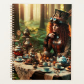 Steampunk Victoriaans Lady Mad Hatter Planner (Voorkant)
