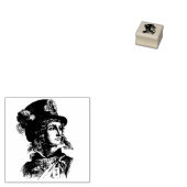 Steampunk Victoriaans Man Top Hat Illustratie Retr Rubberstempel (Gestempeld)