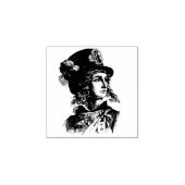 Steampunk Victoriaans Man Top Hat Illustratie Retr Rubberstempel (Afrduk)