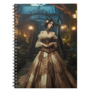 Steampunk Victoriaans Moonlight Lady Notitieboek