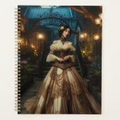 Steampunk  Victoriaans Moonlight Lady Planner (Voorkant)