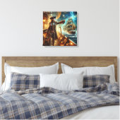 Steampunk  Victoriaans Oceaan Space Pirate Canvas Afdruk (Insitu (Slaapkamer))