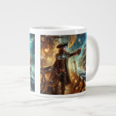 Steampunk  Victoriaans Oceaan Space Pirate Grote Koffiekop (Voorkant rechts)