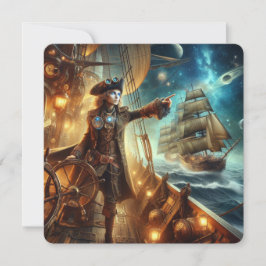 Steampunk  Victoriaans Oceaan Space Pirate Kaart