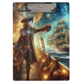 Steampunk  Victoriaans Oceaan Space Pirate Klembord