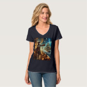Steampunk Victoriaans Oceaan Space Pirate T-shirt (Voorkant volledig)