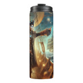 Steampunk  Victoriaans Oceaan Space Pirate Thermosbeker (Voorkant)