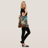 Steampunk  Victoriaans Oceaan Space Pirate Tote Bag (Op model)