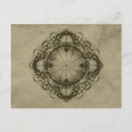Steampunk Victoriaans ontwerpkunst Briefkaart