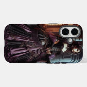 Steampunk  Victoriaans Paarse Dame Case-Mate iPhone Case (Achterkant (horizontaal))