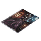 Steampunk  Victoriaans Paarse Dame Notitieboek (Linkerzijde)