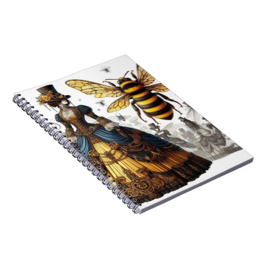 Steampunk Victoriaans Queen Bee Gown Notitieboek (Rechterzijde)