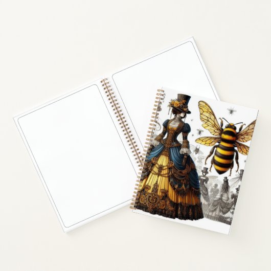 Steampunk  Victoriaans Queen Bee Gown Notitieboek (Binnen)