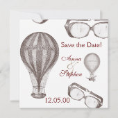 steampunk Victoriaans Save the Date (Voorkant)