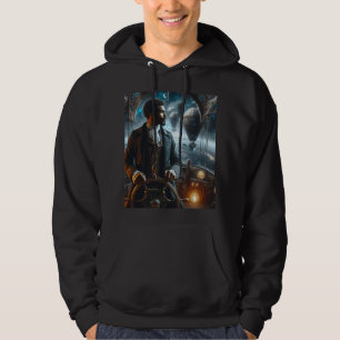 Steampunk  Victoriaans Space Air Captain Hoodie