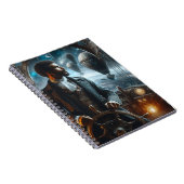 Steampunk  Victoriaans Space Air Captain Notitieboek (Rechterzijde)