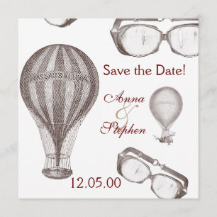 steampunk Victoriaans sparen de Datum Save The Date