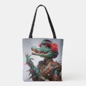 Steampunk Victoriaans stijl gotische canvas tas ve (Achterkant)