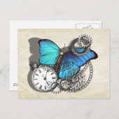 Steampunk Victoriaans tandwielen Briefkaart (Voorkant / Achterkant)