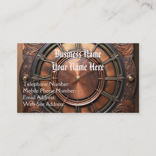 Steampunk  & Victoriaans Thema Visitekaartje (Voorkant)