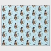 Steampunk Victoriaans Uil Cadeaupapier (Vlak)