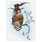 Steampunk Victoriaans Uil Klembord (Achterkant)