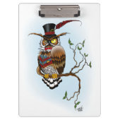 Steampunk Victoriaans Uil Klembord (Voorkant)