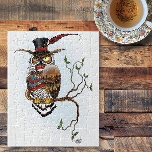 Steampunk Victoriaans Uil Legpuzzel
