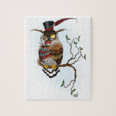 Steampunk Victoriaans Uil Legpuzzel (Verticaal)
