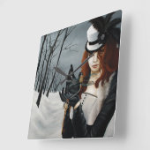 Steampunk Victoriaans Vierkante Klok (Hoek)