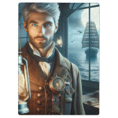 Steampunk  Victoriaans vuurtorenwachter Klembord (Achterkant)