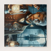 Steampunk  Victoriaans vuurtorenwachter Legpuzzel (Horizontaal)