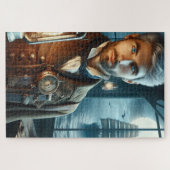 Steampunk Victoriaans vuurtorenwachter Legpuzzel (Horizontaal)