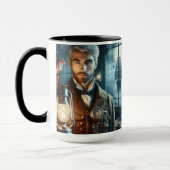 Steampunk  Victoriaans vuurtorenwachter Mok (Links)